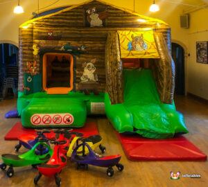 Beckford Village Hall BBC Inflatables farm play barn for hire.