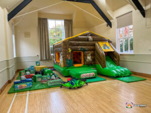 Bbc inflatables Farm Soft Play in Dumbleton Village Hall