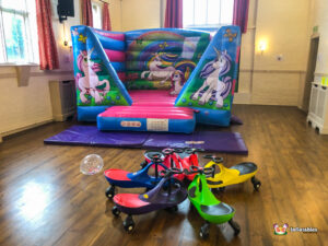 BBC Inflatables Unicorn Bouncer at Hanbury Parish Hall