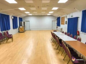 Littleton Village Hall Main Hall with tables