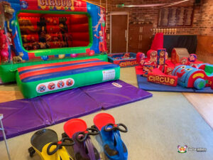 BBC Inflatables Circus Box & Plasma Cars at Madresfield Working Mens Club Main Hall