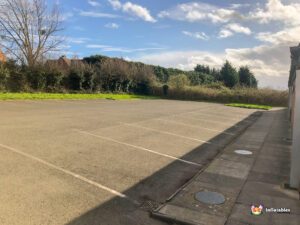 Car park and outside view.