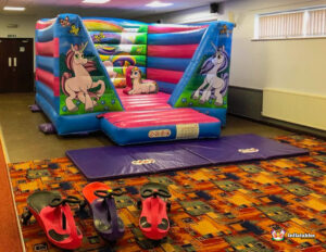 Pershore Football Club Unicorn Bouncer with Plasma Cars