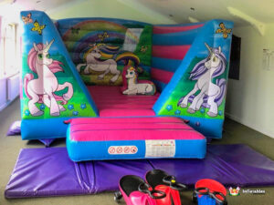 Pershore Sports Club Unicorn Bouncer and Plasma Cars