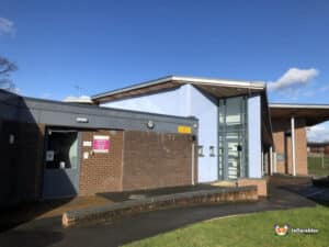 Warndon Community Hub doors