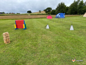 BBC Inflatables Garden Game at Alcott weddings